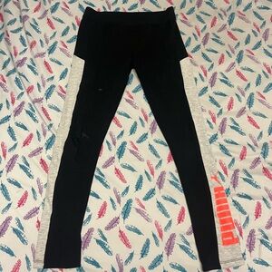PUMA Kids Black and Gray Leggings